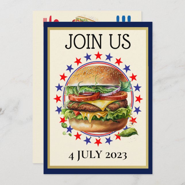 Barbecue / 4th of July / etc. Invitation (Front/Back)