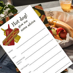 Barbecue baby shower advice game 