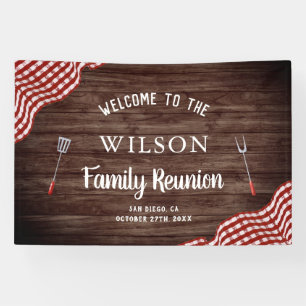 Barbecue Backyard BBQ Picnic Family Reunion Banner