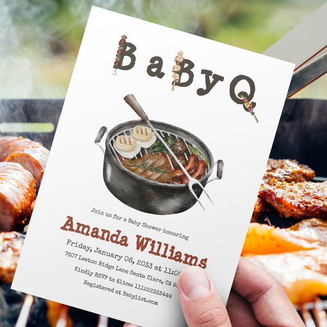 Barbecue Backyard Party Baby Shower BBQ Invitation (Creator Uploaded)
