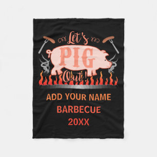 Barbecue Bbq Funny G Grill Competition  Fleece Blanket