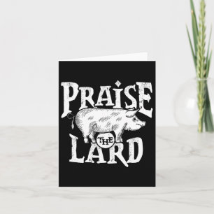 Barbecue Bbq Grill Pig Meat Pork Quote  Card