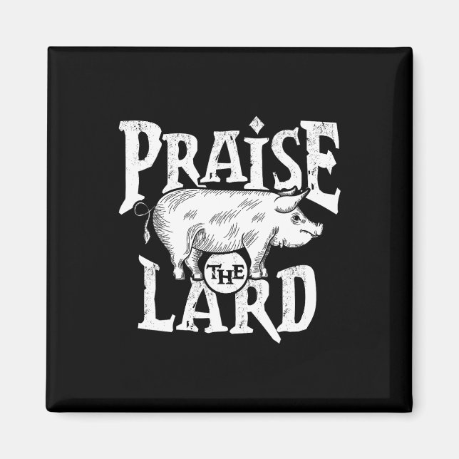 Barbecue Bbq Grill Pig Meat Pork Quote  Magnet (Front)