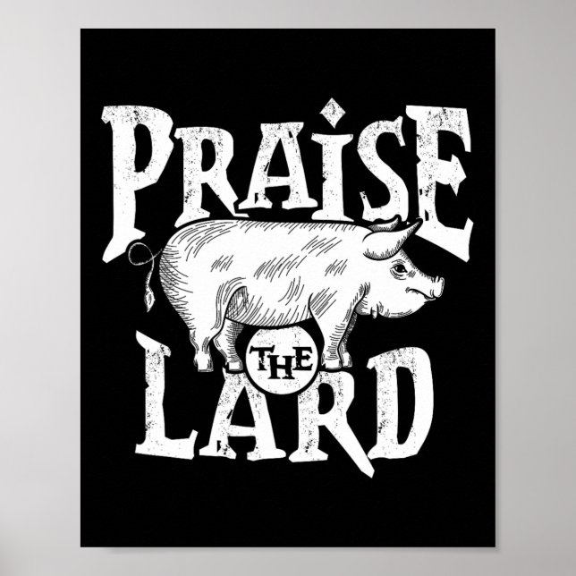 Barbecue Bbq Grill Pig Meat Pork Quote  Poster (Front)