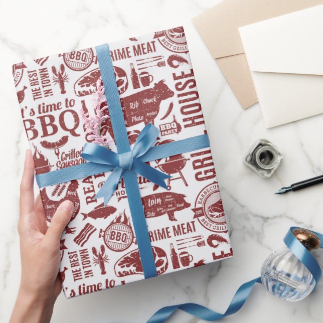 Barbecue Bbq Grilling Wrapping Paper (Gifting)