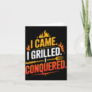 Barbecue bbq joke grill pit master chef smoker dad card