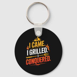 Barbecue bbq joke grill pit master chef smoker dad key ring