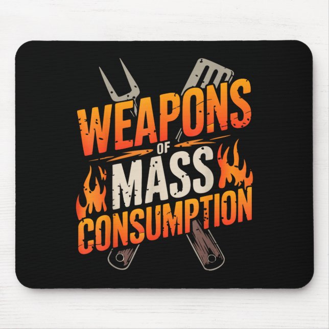 Barbecue bbq joke grill pit master chef smoker dad mouse pad (Front)