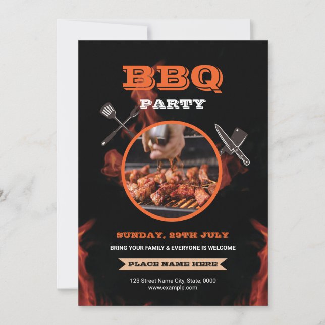 Barbecue / BBQ Party Flyer Invitation (Front)