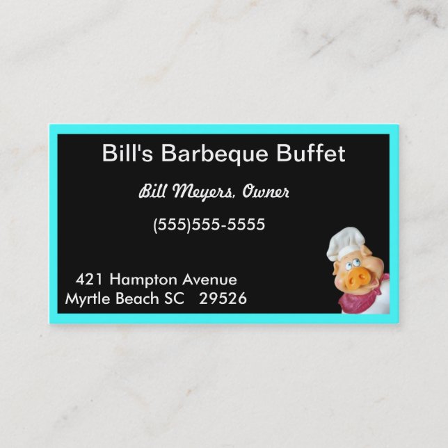 Barbecue Business Card (Front)
