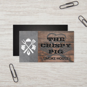 Barbecue Chef Hat and Tools Business Card