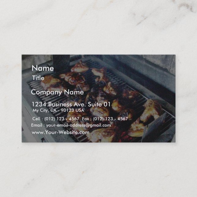 Barbecue Chicken Business Card (Front)