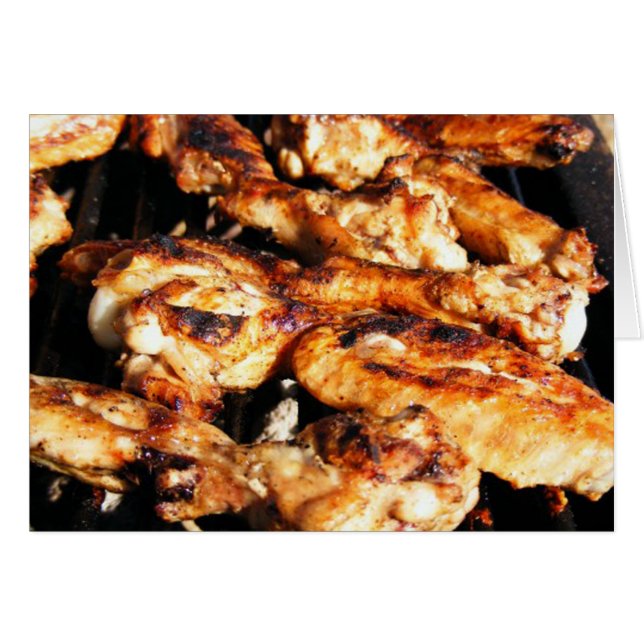 Barbecue Chicken Wings Card (Front Horizontal)
