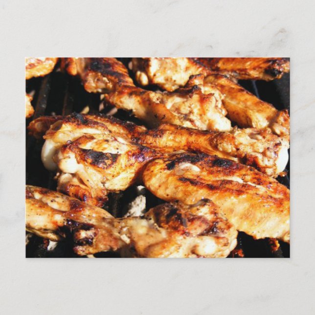 Barbecue Chicken Wings Card (Front)