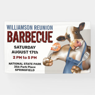 Barbecue Cookout Cow Grilling Shrimp Banner