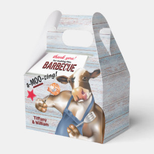 Barbecue Cookout Cow Grilling Shrimp Favour Box