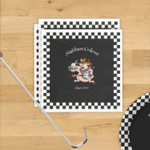 Barbecue Cookout Pig Playing Banjo Black Custom