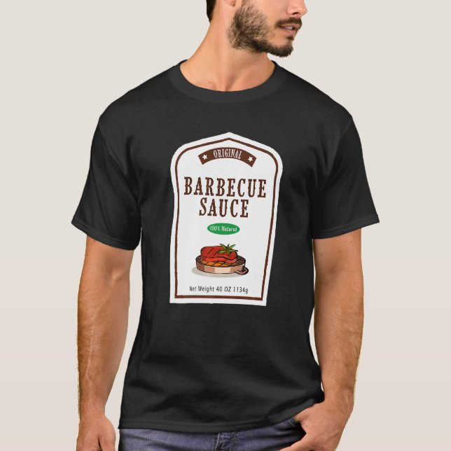 Barbecue Family Sauce Costume Easy Halloween Unifo T-Shirt (Front)