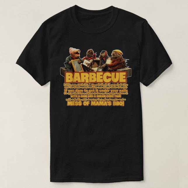 Barbecue Funny Song Jug Band Frogtown Christmas Em T-Shirt (Design Front)