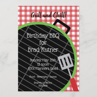 Barbecue Grill Cookout Party Invitation