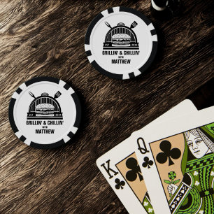 Barbecue Grillin' & Chillin Bachelor Party Poker Chips