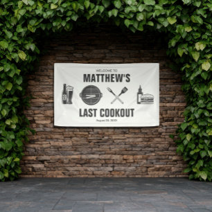 Barbecue Grillin' Last Cookout Bachelor Party Banner