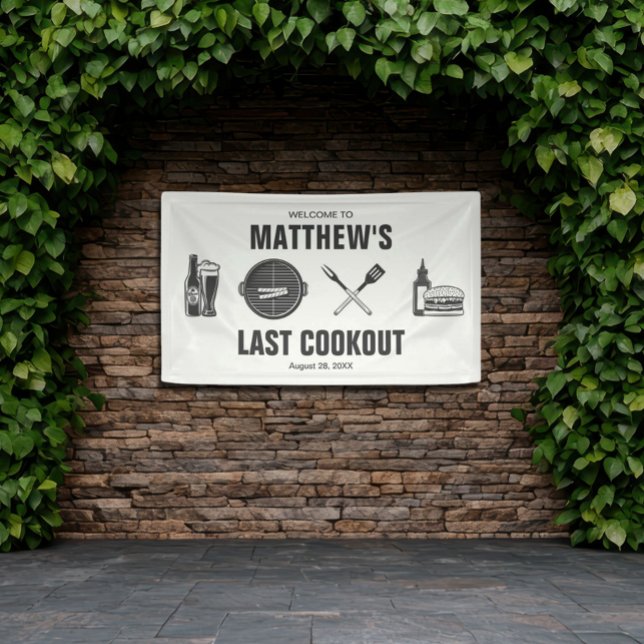 Barbecue Grillin' Last Cookout Bachelor Party Banner (Creator Uploaded)