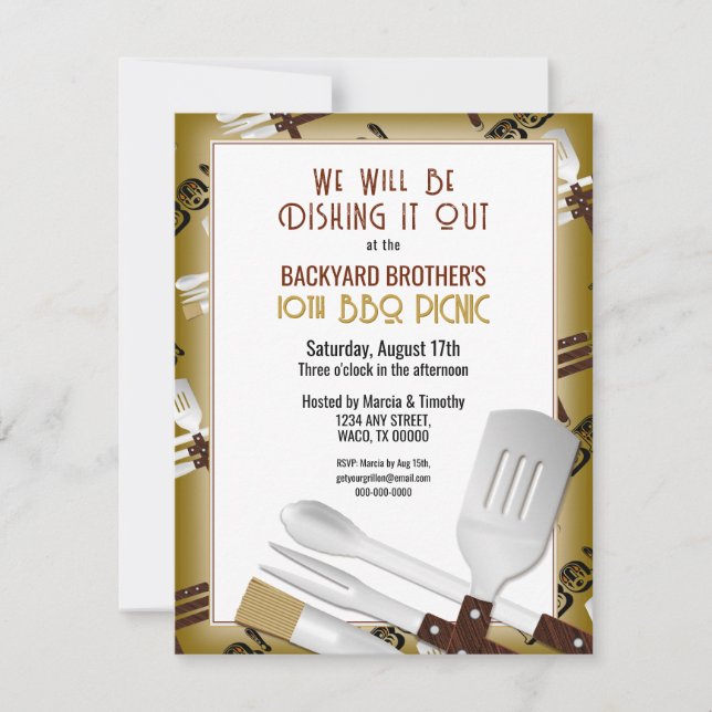 Barbecue Grilling Invitation (Front)