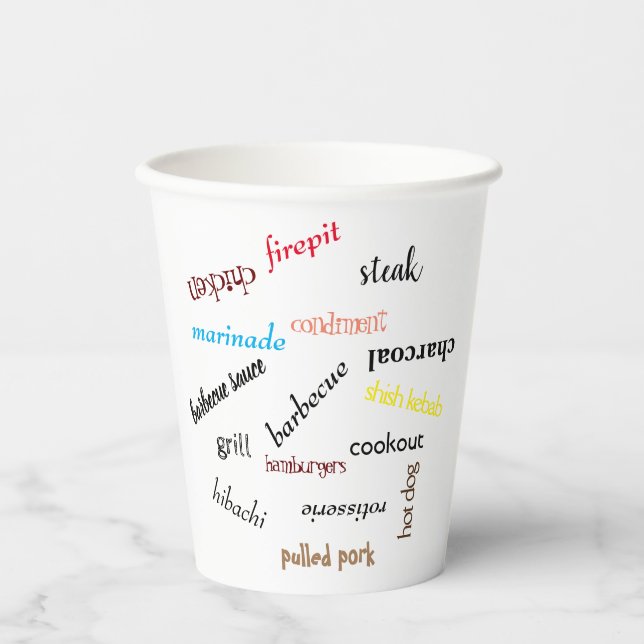 Barbecue Grilling   Paper Cups (Front)