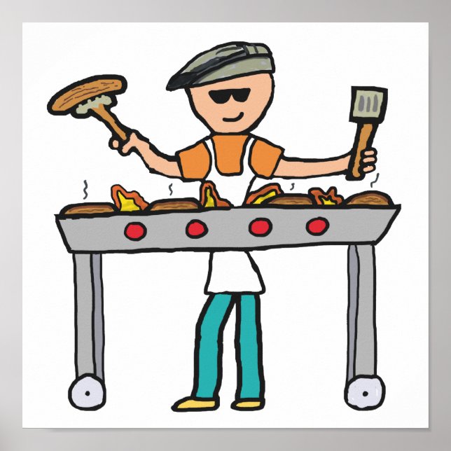 Barbecue Grillmaster BBQ Poster (Front)