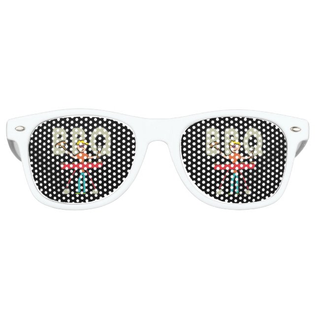 Barbecue Grillmaster BBQ Retro Sunglasses (Front)