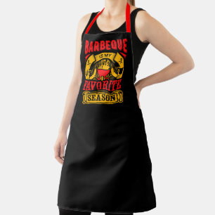 Barbecue Is My Favourite Season Funny Grilling Apron