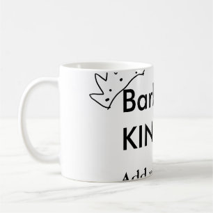 Barbecue king add name text men kitchen bakery coffee mug