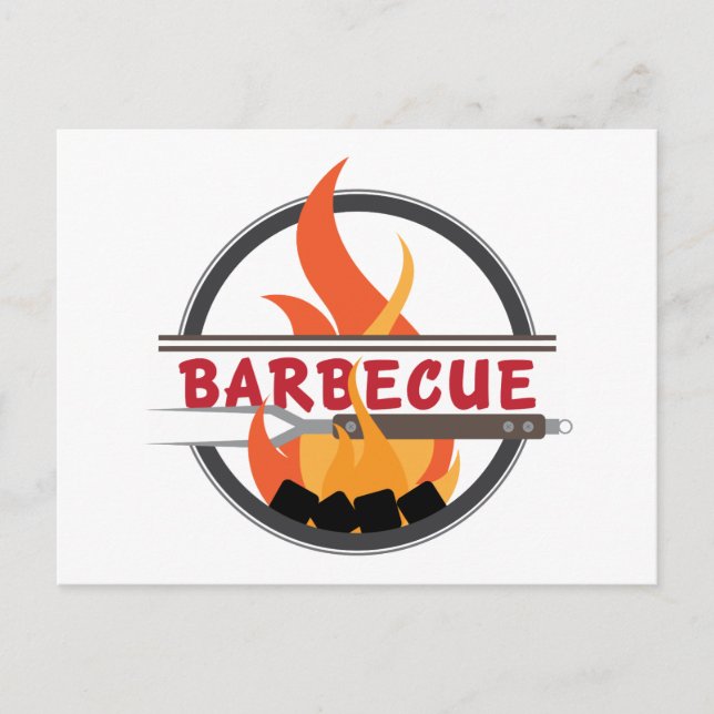 Barbecue Logo Postcard (Front)