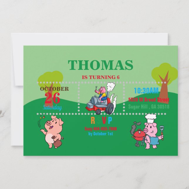 Barbecue Party Invitation (Front)