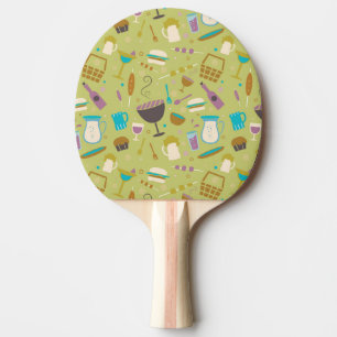 Barbecue Pattern Ping Pong Paddle