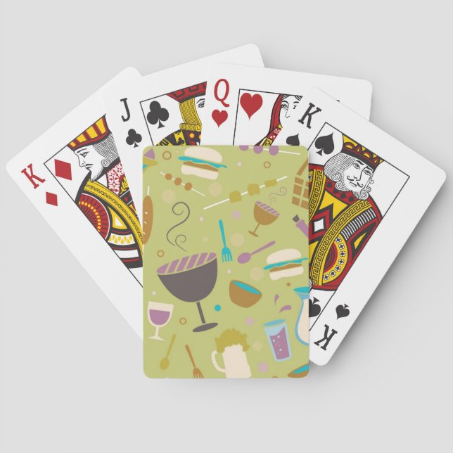 Barbecue Pattern Playing Cards (Back)