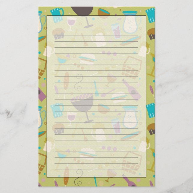Barbecue Pattern Stationery (Front)