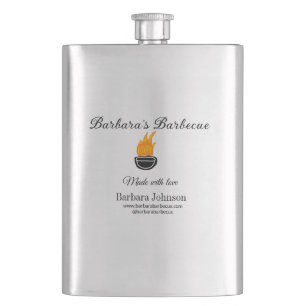 Barbecue restaurant kitchen social media website n hip flask