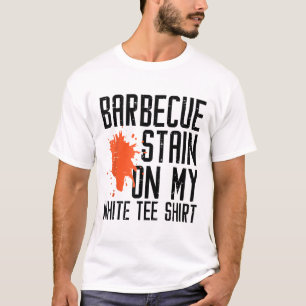 Barbecue Stain On My White Tee Funny Bbq Meat Men