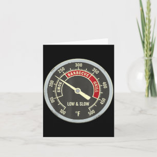 Barbecue Thermometer Smoky Barbecue Grill Low Slow Card