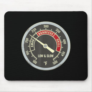 Barbecue Thermometer Smoky Barbecue Grill Low Slow Mouse Pad