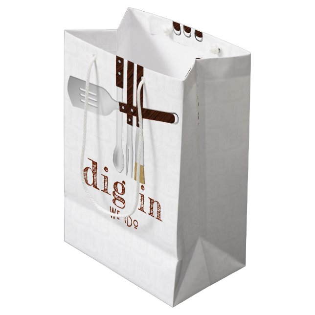 Barbecue Wedding Medium Gift Bag (Front Angled)