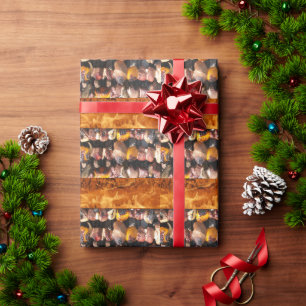 Barbecued Beef and Veggie Kabobs and Fire Wrapping Paper