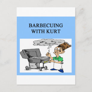 barbecuing with kurt postcard