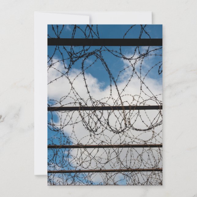 Barbed Wire Fence Thank You Card (Front)