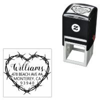 Barbed Wire Frame Heart Wedding Return Address