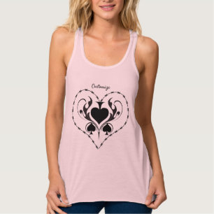 Barbed Wire Heart Black Spades Thunder_Cove  Singlet