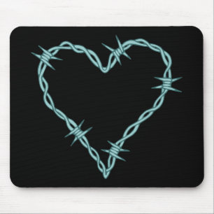 Barbed Wire Heart Mouse Pad