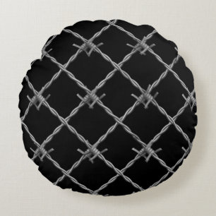 Barbed Wire Round Cushion